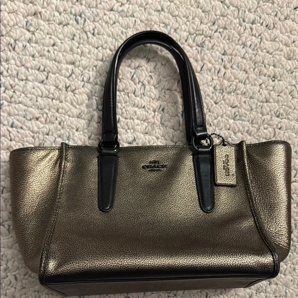 Coach Crosby Mini Carryall in Metallic Leather